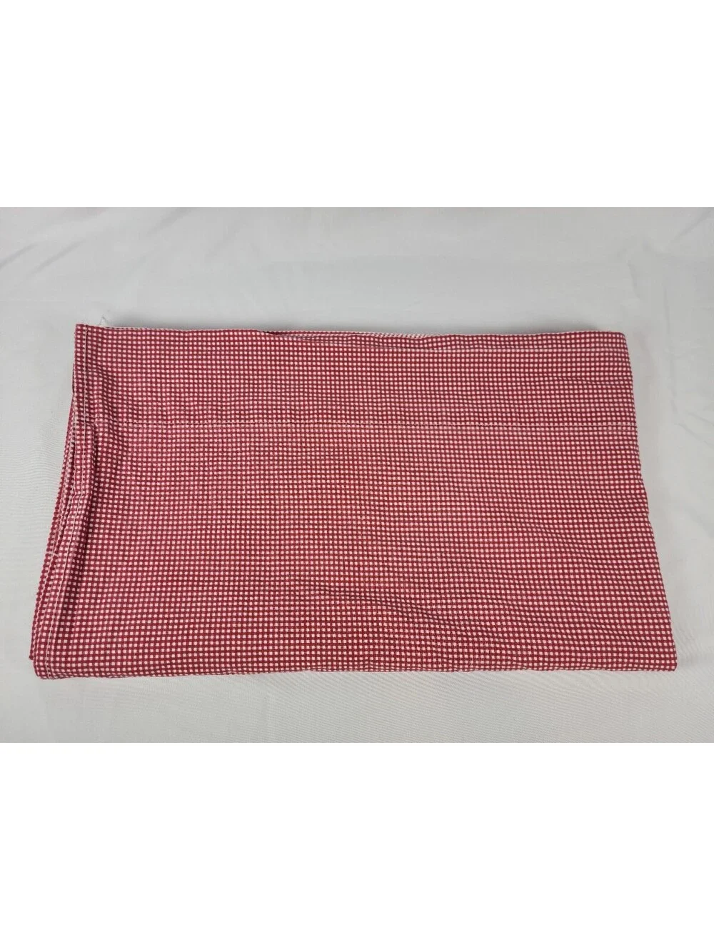 Vintage Ralph Lauren Red Gingham Queen Size Flat Sheet